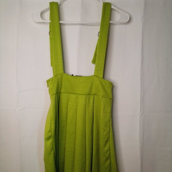 Forever 21 Overall Dress Women S Adjustable Sleeveless Pleated Green - Picture 13 of 16